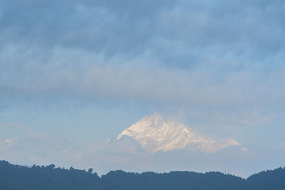 Low angle view of mountain against sky