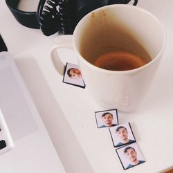 Coffee cup on table