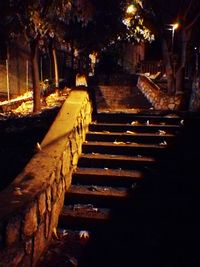 Staircase at night