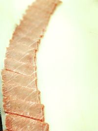 High angle view of ice cream over white background