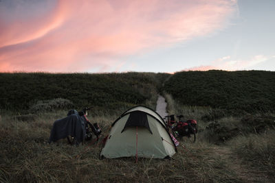 Camping in the dunes