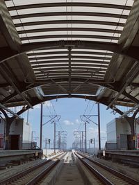 View of railroad station platform