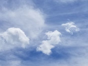 Low angle view of clouds in sky