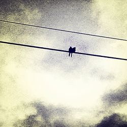 Low angle view of power lines