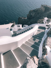 High angle view of sea