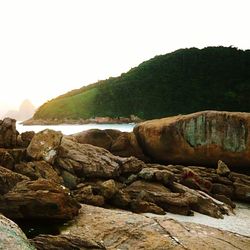 Rock formations in sea