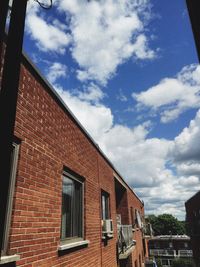 Low angle view of house against sky