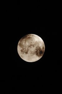Low angle view of moon in sky