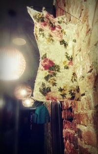 Illuminated lamp in dark room