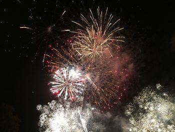 Fireworks exploding in night sky