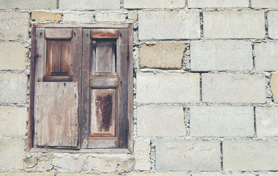 Close-up of closed door of building