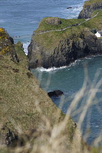 High angle view of beach against sky