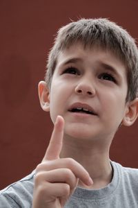 Close-up portrait of boy