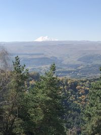 High angle view of landscape against sky