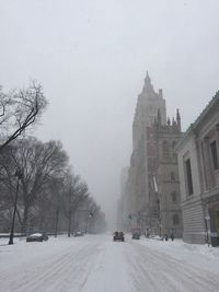 Snow covered road