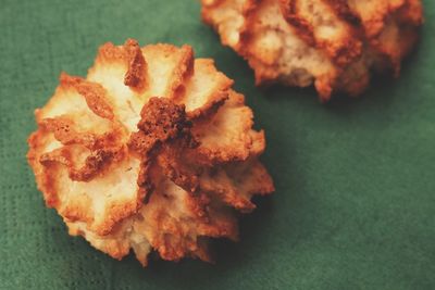 Close-up of cookies on table