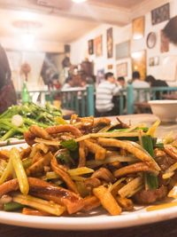 Close-up of food in plate