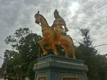 Low angle view of statue