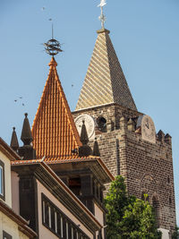 Low angle view of building against clear sky