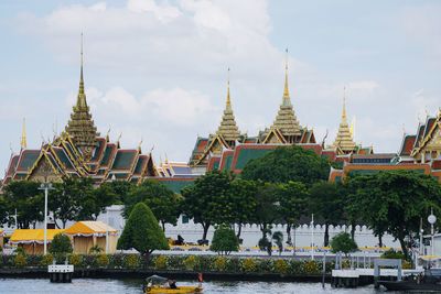 Temple against building