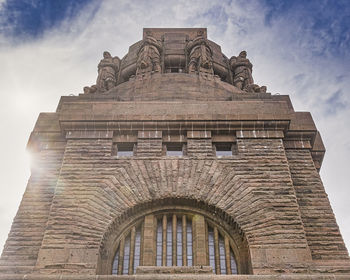 Low angle view of historical building against sky