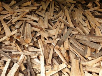 Full frame shot of firewood