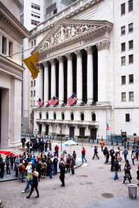 Group of people in front of building