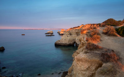 Rock formations in sea