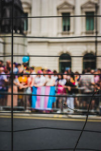 People on street in city