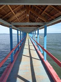 High angle view of pier over sea