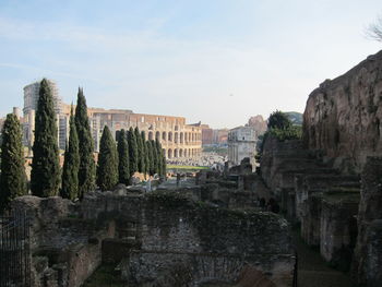 Low angle view of old ruin