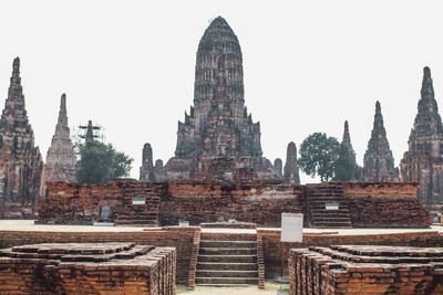 Panoramic view of old temple building against sky