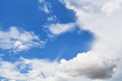 Low angle view of clouds in sky