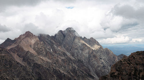 Panoramic view of mountains against sky