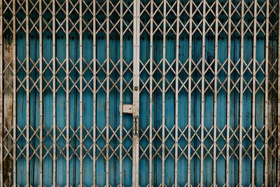 Full frame shot of closed gate 