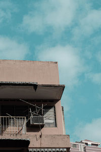 Low angle view of old building against sky