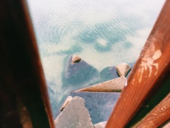 High angle view of lake