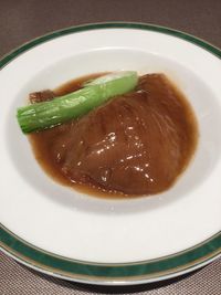 High angle view of meal served in plate