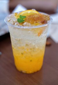 Close-up of drink on table
