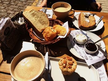 Close-up of coffee on plate