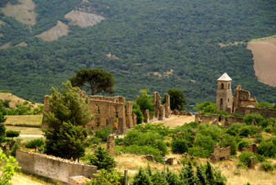 Low angle view of old ruins