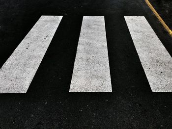 High angle view of zebra crossing