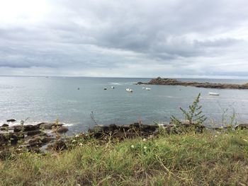 Scenic view of sea against sky