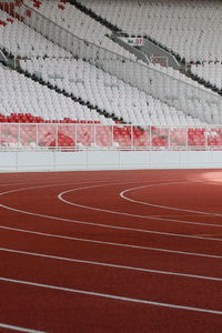 Running track in stadium