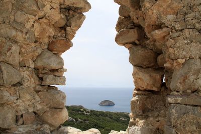 Rock formations at seaside