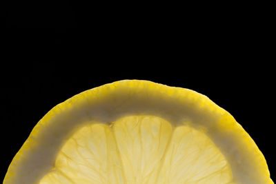 Close-up of bananas against black background