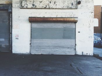 Closed wooden door
