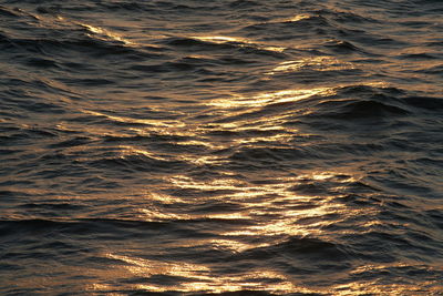 Full frame shot of sea at sunset