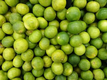 Full frame shot of green fruits in market