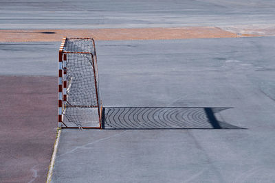 Old street soccer goal sport equipment